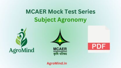 Agronomy MCAER Mock Test Series