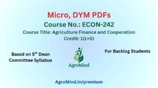ECON-242 (BSc Agri) Micro, DYM PDFs Download