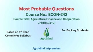 ECON-242 Most Probable Questions (BSc Agri)