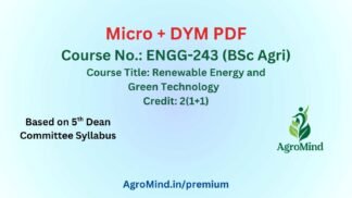 ENGG-243 (BSc Agri) Micro + DYM PDF