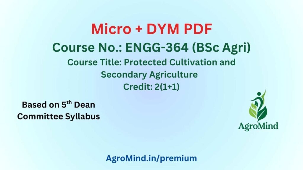 ENGG-364 (BSc Agri) Micro + DYM PDF
