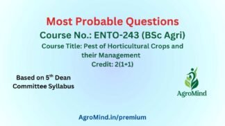 ENTO-243 (BSc Agri) Most Probable Questions