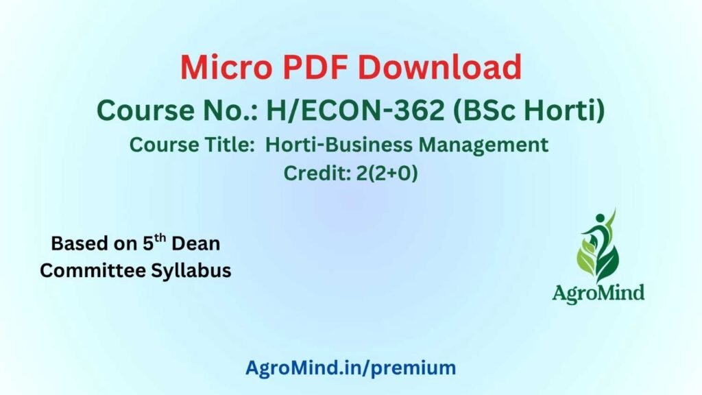 H/ECON-362 (BSc Horti) Micro PDF