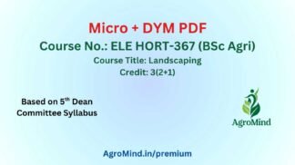 ELE HORT-367 (BSc Agri) Micro + DYM PDF
