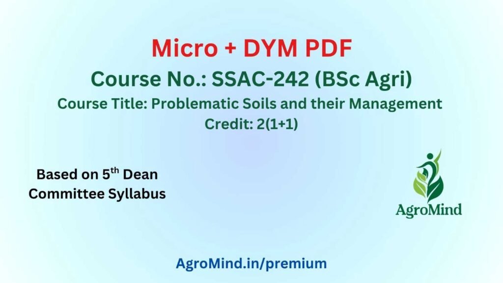 SSAC-242 (BSc Agri) Micro + DYM