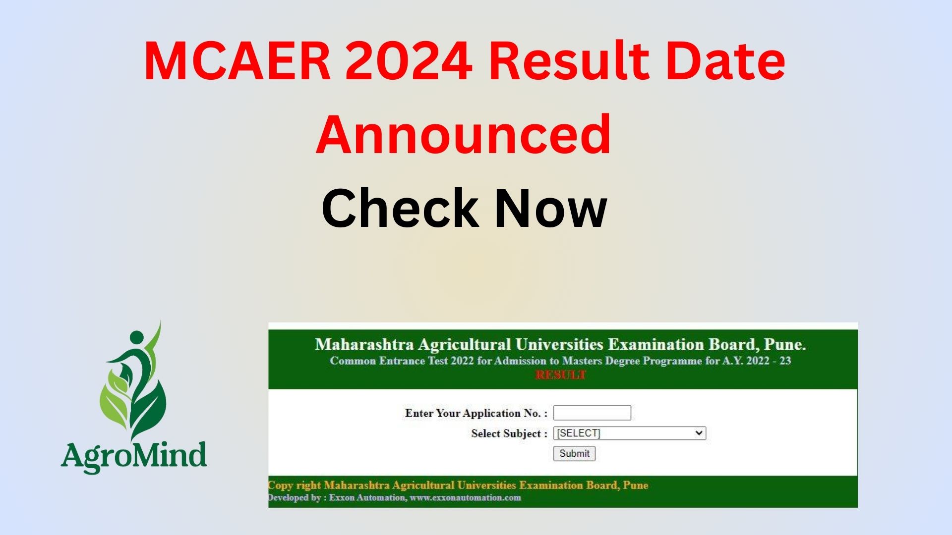 MCAER PG CET 2024 Result Date Announced 20 June