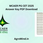 MCAER PG CET 2025 Answer Key PDF Download, AgroMind