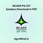 MCAER PG CET Syllabus Download PDF
